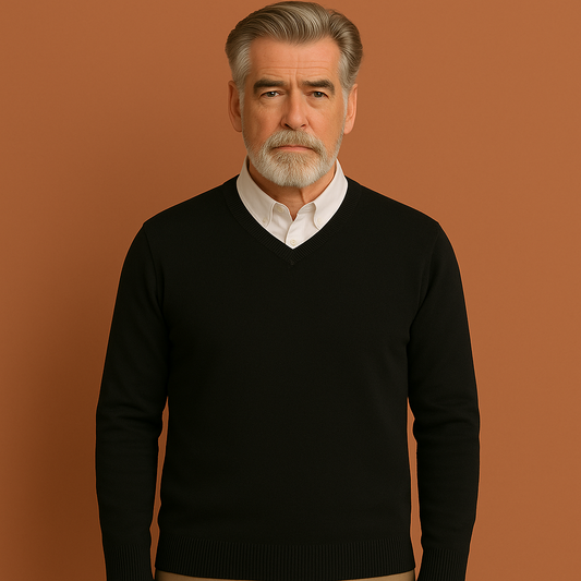 Classic Men's Sweater with V-Neck | Sander