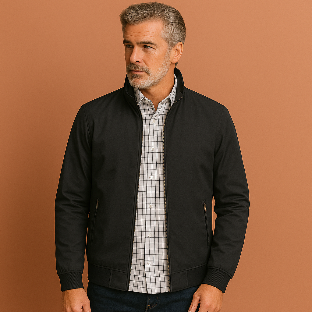 Windproof summer jacket with modern fit for men | Thijs