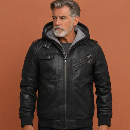 Jacket with hood and multiple pockets for men | Hannes