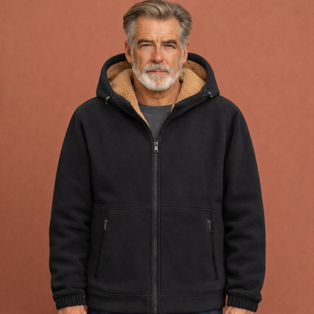 Men's jacket with hood and zipper for daily use | Clemens