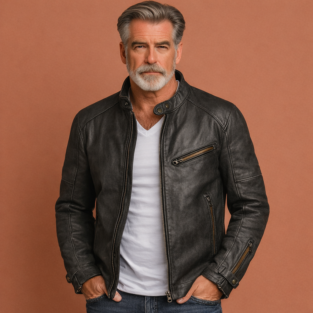 Men's Jacket with Stand-Up Collar and Zipper | Christoffel