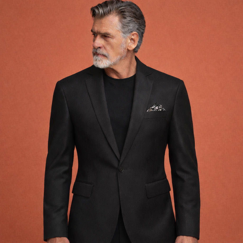 Jacket with Notched Collar and Flap Pockets for Men | Axel