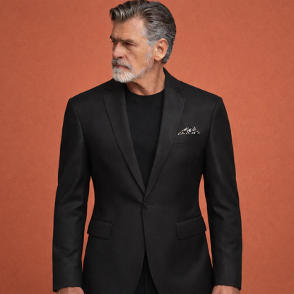 Jacket with Notched Collar and Flap Pockets for Men | Axel