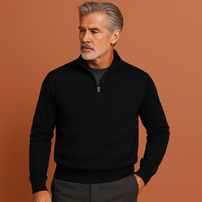 Comfortable men's sweater with quarter zip | Mark
