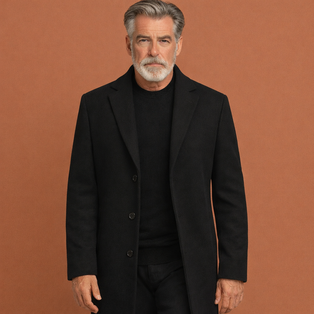 Long stylish coat for men with a classic look | Miel