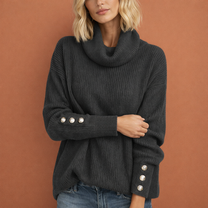 Loose-Fitting Turtleneck Sweater for Women | Zowie