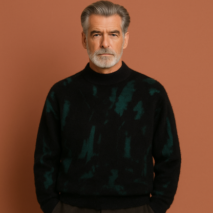 Oversized sweater with abstract pattern for men | Jelle