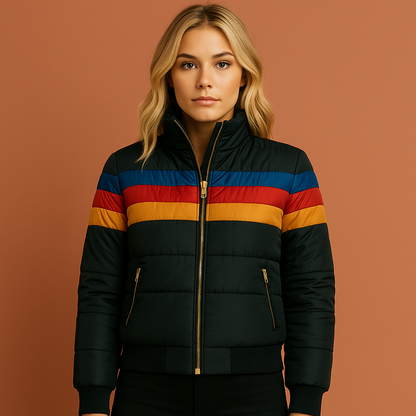 Retro Quilted Winter Jacket for Women | Elise