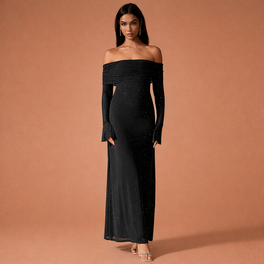 Strapless Evening Dress with Glitter Accents for Women | Cobie