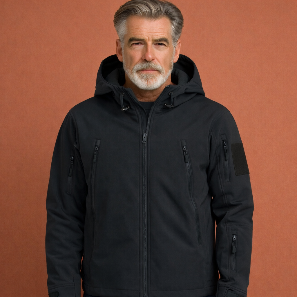 Tactical jacket with adjustable hood for men | Jurre