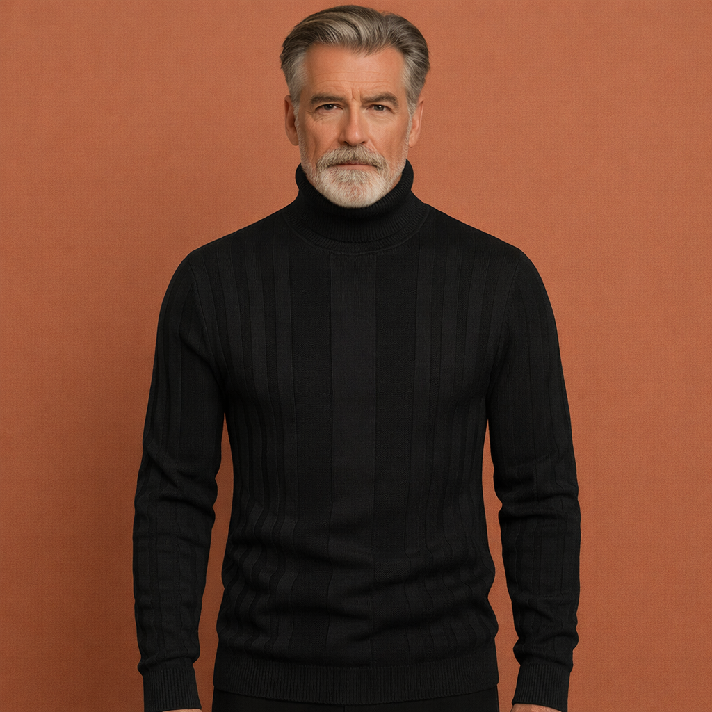 Warm turtleneck sweater with a comfortable fit for men | Davion