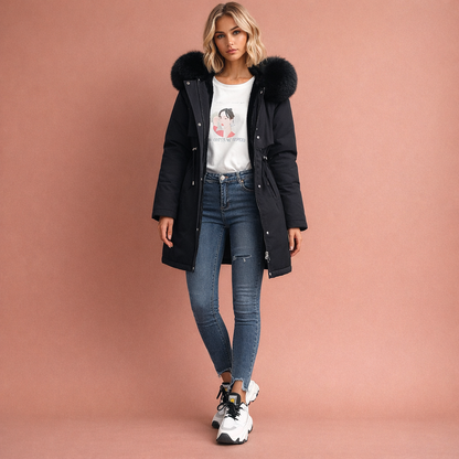 Warm Padded Coat with Hood for Women | Theresia