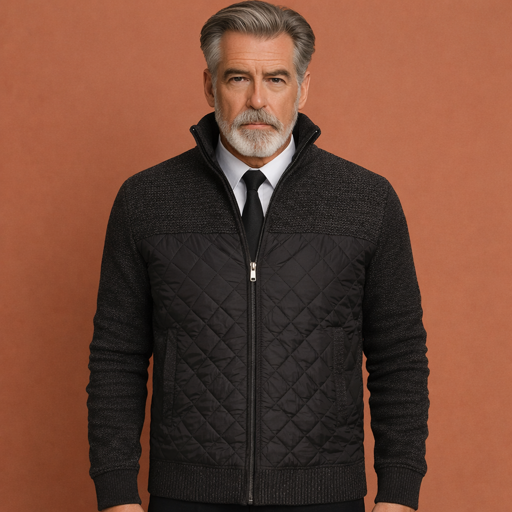 Warm Stylish Jacket for Men with Modern Pattern | Axel