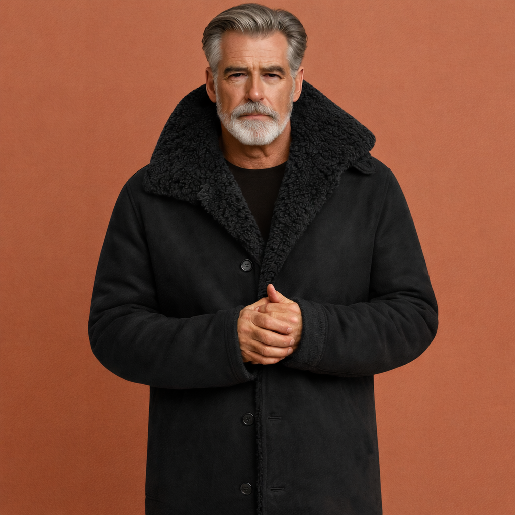 Warm winter jacket for men with wide collar | Hubert