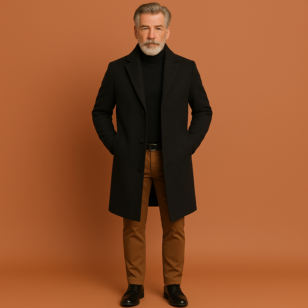 Warm long winter coat for men | Franz