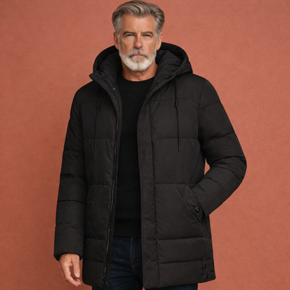 Warm winter coat with hood for men for daily use | Antoni